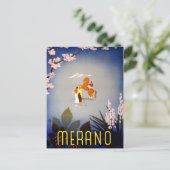 Merano Italy Vintage Travel Poster teruggezet Briefkaart (Staand voorkant)