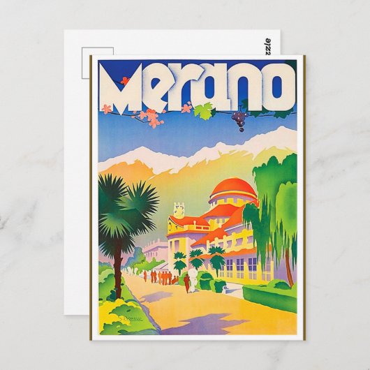 Merano Walk, Italië Briefkaart (Voorkant / Achterkant)