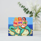 Merbabes - Mermaids hebben gewoon plezier Briefkaart (Staand voorkant)