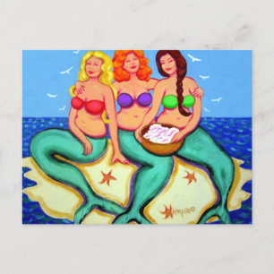 Merbabes - Mermaids hebben gewoon plezier Briefkaart