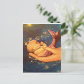 Merbaby bij nacht briefkaart (Staand voorkant)
