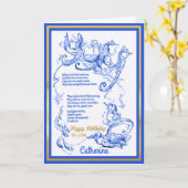 Merbaby's met zeepaardjes & vers Verjaardag Kaart (Gele Bloem)