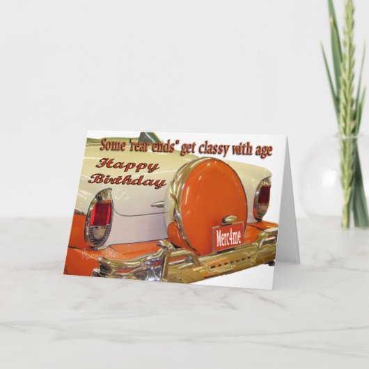 Merc Bday Card-Voeg je woorden toe Kaart (Voorkant)