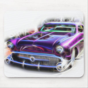 Merc Mercury Hotrod Muismat Paarse Vlammen Rodder
