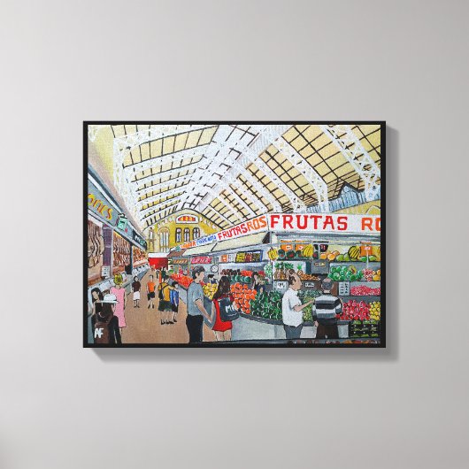 Mercado Central de Valencia Schilderij van Alfred  Canvas Afdruk (Voorkant)