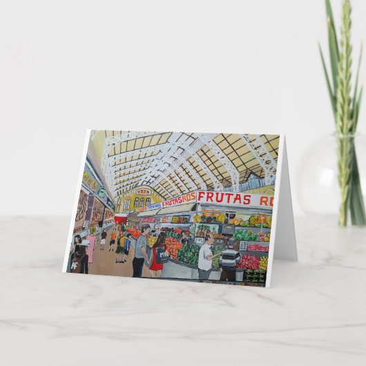 Mercado Central de Valencia Schilderij van Alfred  Kaart (Voorkant)