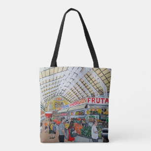 Mercado Central de Valencia Schilderij van Alfred Tote Bag