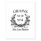 Mercantile Grains, Frans script Rubberstempel (Afrduk)