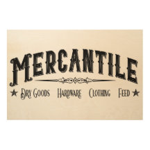 Mercantile Sign met grote stijl Farmhouse