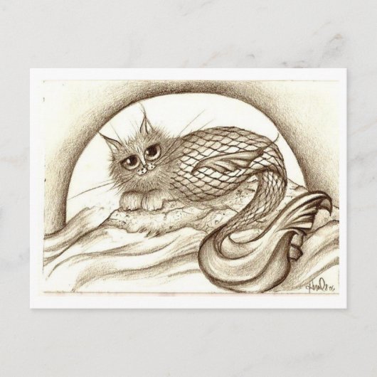 Mercat bij de maan briefkaart (Voorkant)