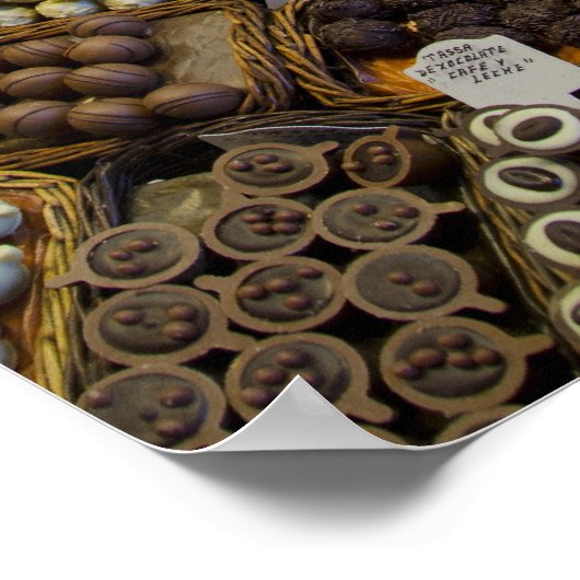Mercat de Sant Josep, snoep voor chocolade Poster (Hoek)