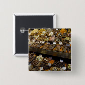 Mercat de Sant Josep, snoep voor chocolade Vierkante Button 5,1 Cm (Voorkant /achterkant)