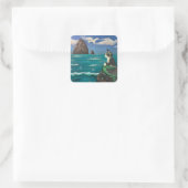 Mercat en Fans Vierkante Sticker (Tas)
