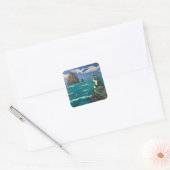 Mercat en Fans Vierkante Sticker (Envelop)