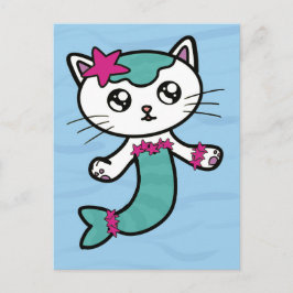 Mercat Mermaid cat schattig briefkaart