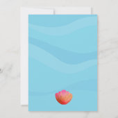 Mercat Zeemeermin Kat Verjaardagsfeest Uitnodiging (Achterkant)