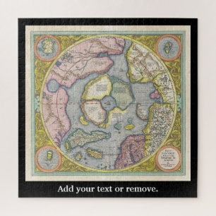  Mercator Hondius Map of the Arctic, 1606, Legpuzzel
