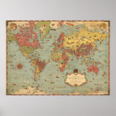 Mercator Map of the World Poster (Voorkant)