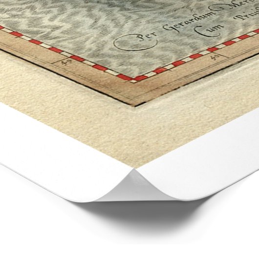 Mercator Sicily Early Map 1595 Poster (Hoek)