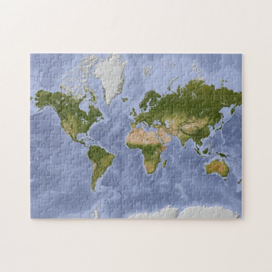 Mercator-Wereldkaart Legpuzzel (Horizontaal)
