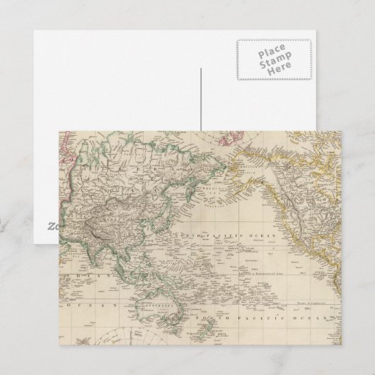 Mercators Projectie van de wereld Briefkaart (Voorkant / Achterkant)