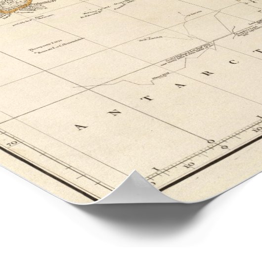 Mercators Projectie van de wereld Poster (Hoek)