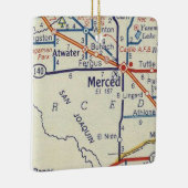 Merced CA  Map Keramisch Ornament (Rechts)