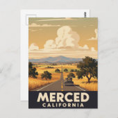Merced California Central Valley Briefkaart (Voorkant / Achterkant)