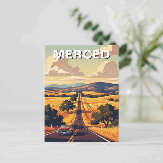 Merced California Central Valley Briefkaart (Staand voorkant)