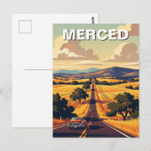 Merced California Central Valley Briefkaart (Voorkant / Achterkant)
