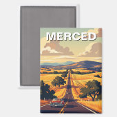 Merced California Central Valley Magneet (Voorkant / Achterkant)