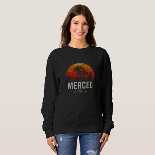 Merced California Retro Surfer Beach Trui (Voorkant volledig)
