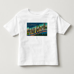 Merced, Californië - grote Letter-scènes Kinder Shirts