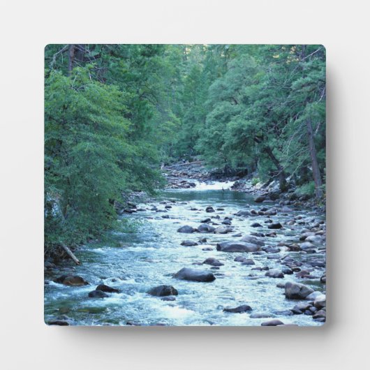 Merced River by Happy Isles, Yosemite, CA Fotoplaat (Voorkant)
