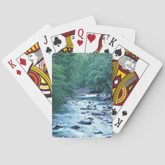Merced River by Happy Isles, Yosemite, CA Pokerkaarten (Achterkant)
