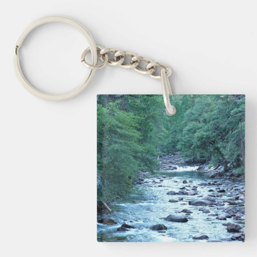 Merced River by Happy Isles, Yosemite, CA Sleutelhanger (voorkant)