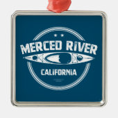 Merced River California Kayaking Metalen Ornament (Voorkant)