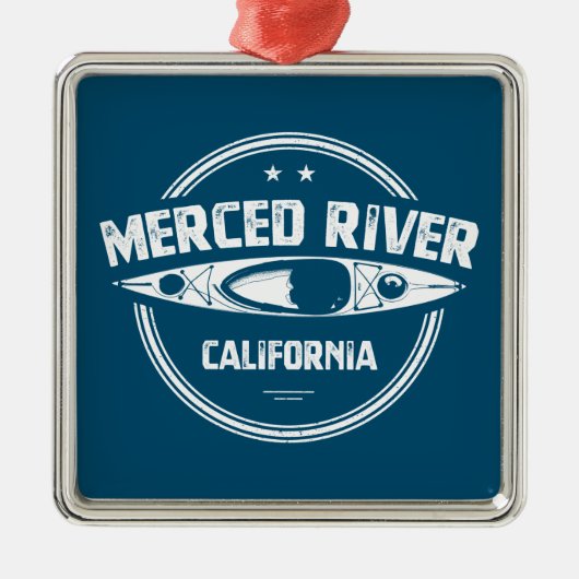 Merced River California Kayaking Metalen Ornament (Voorkant)