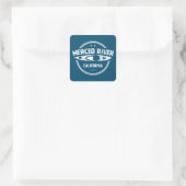 Merced River California Kayaking Vierkante Sticker (Tas)