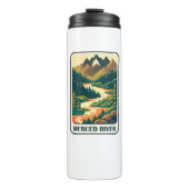 Merced River California kleuren Thermosbeker (Voorkant)