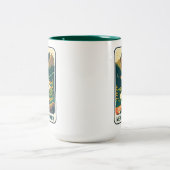 Merced River California kleuren Tweekleurige Koffiemok (Center)