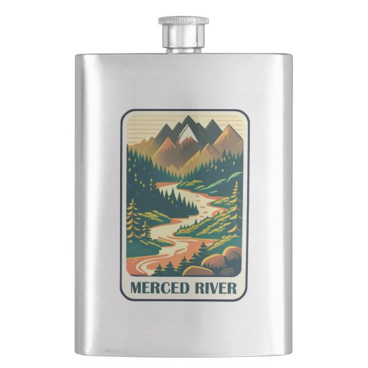 Merced River Californië Kleuren Flacon (Voorkant)