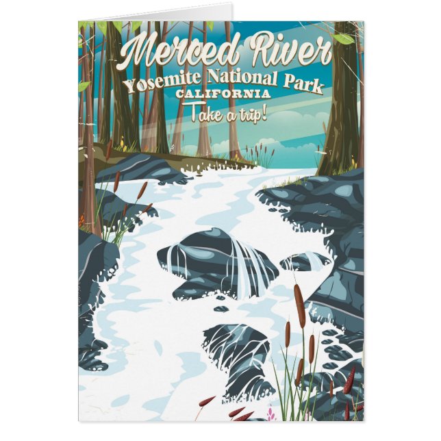 Merced River Californië reisposter (Voorkant)