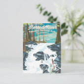 Merced River Californië reisposter Briefkaart (Staand voorkant)