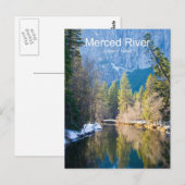 Merced River Januari Yosemite Nederland Producten Briefkaart (Voorkant / Achterkant)