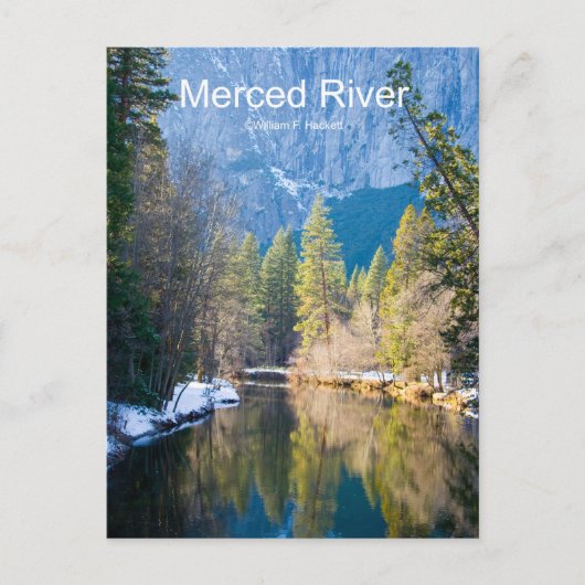 Merced River Januari Yosemite Nederland Producten Briefkaart (Voorkant)
