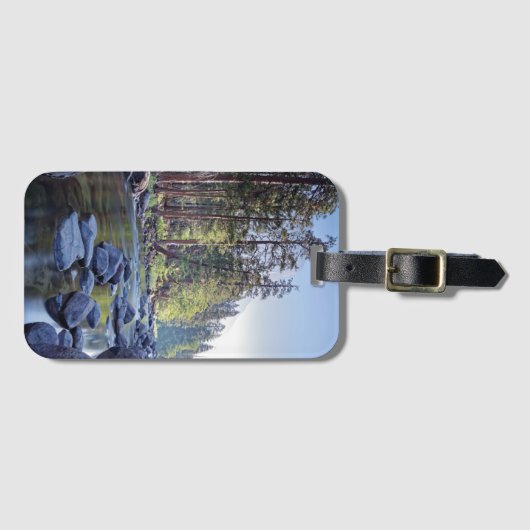 Merced River | Nationaal park Yosemite op Sunrise Bagagelabel (Voorkant (horizontaal))