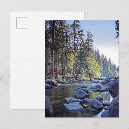 Merced River | Nationaal park Yosemite op Sunrise Briefkaart (Voorkant / Achterkant)