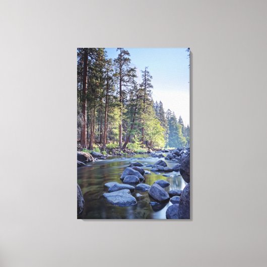 Merced River | Nationaal park Yosemite op Sunrise Canvas Afdruk (Voorkant)
