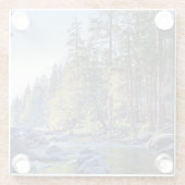 Merced River | Nationaal park Yosemite op Sunrise Glazen Onderzetter (Achterkant)